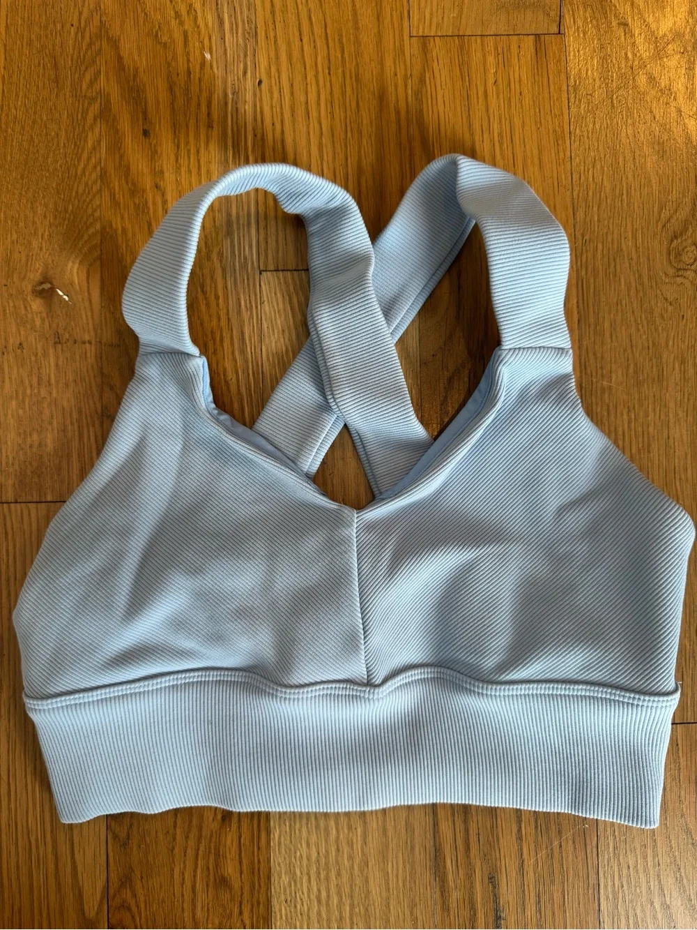 Alo Ribbed Cross-Back Sports Bra